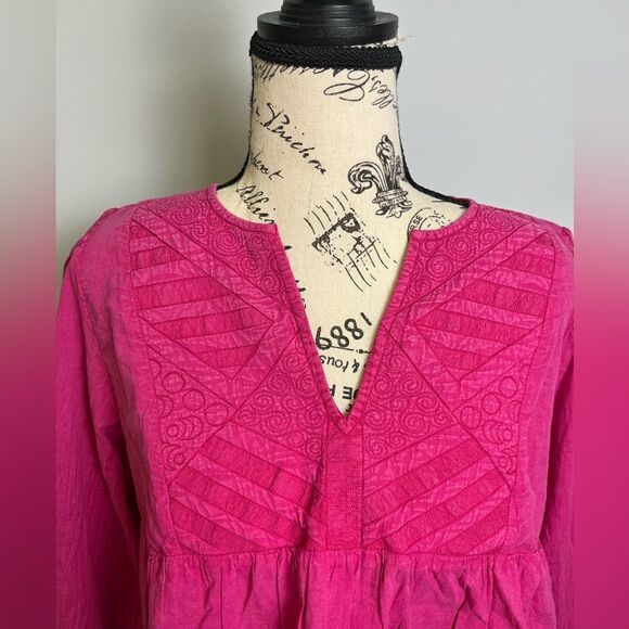 Ba&sh embroidered split neck blouse NWT Size M - Picture 3 of 12
